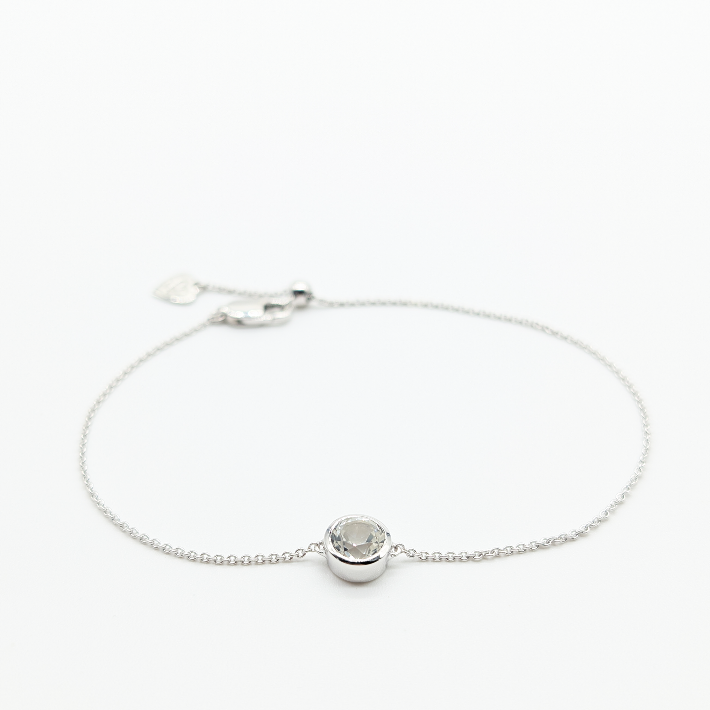 Set of 2 - Round White Topaz Mixed Finish Bracelets