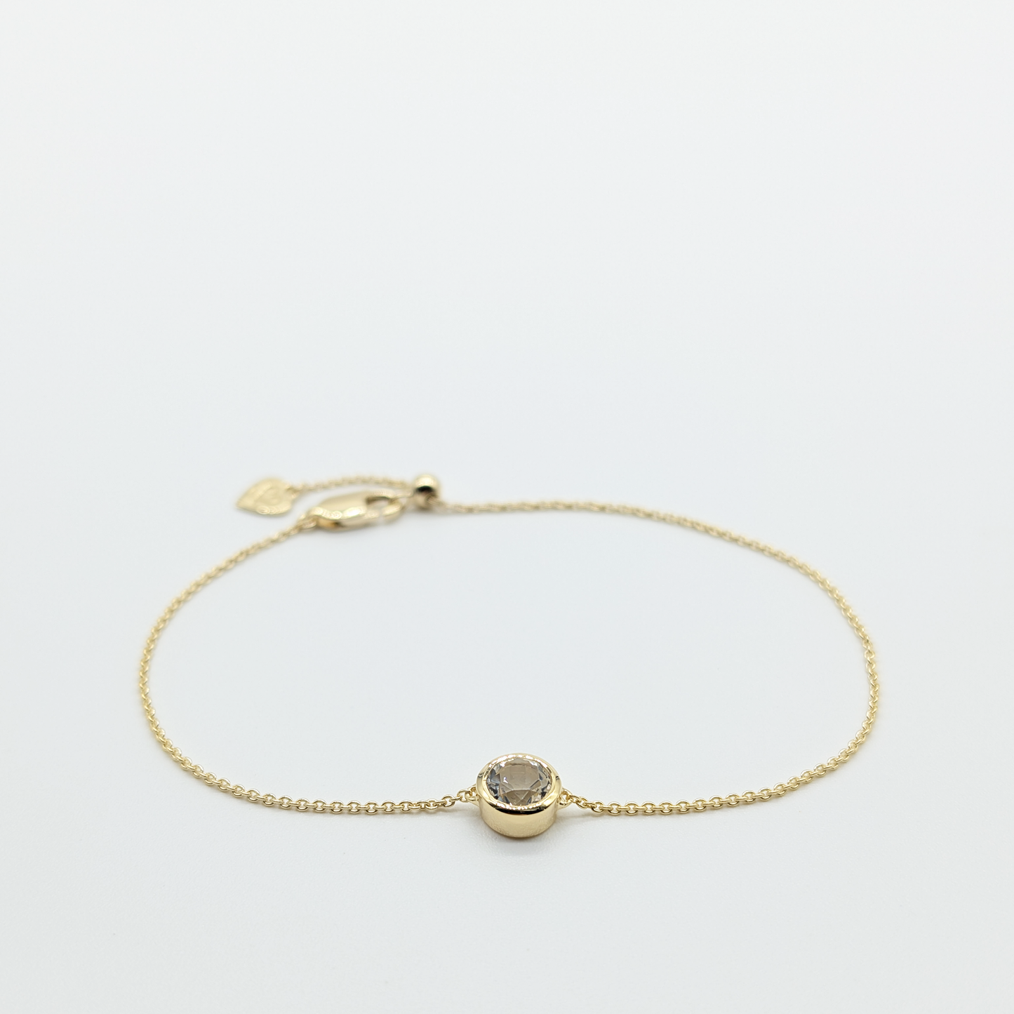 Set of 2 - Round White Topaz 18k Vermeil Bracelets