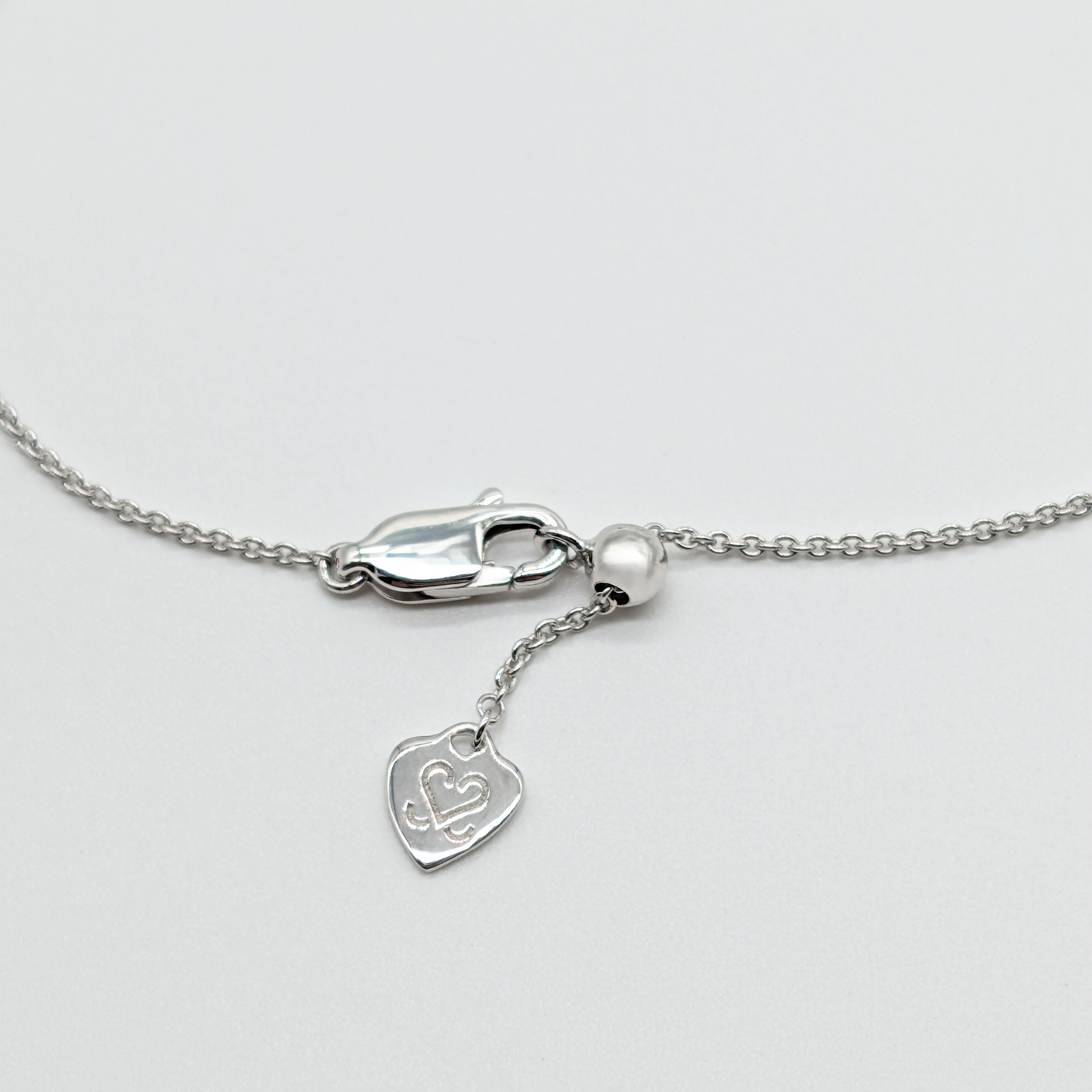 Set of 2 - Heart Rose Quartz Sterling Silver Bracelets